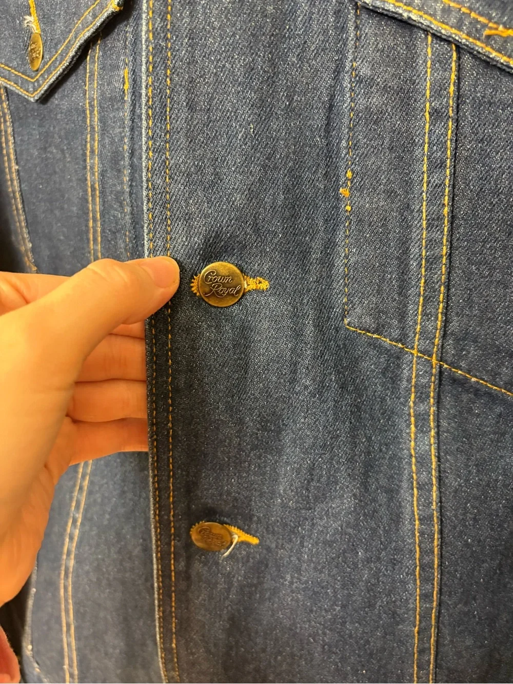 VTG Urban Equipment Crown Royal Denim Jacket Dark Wash XL